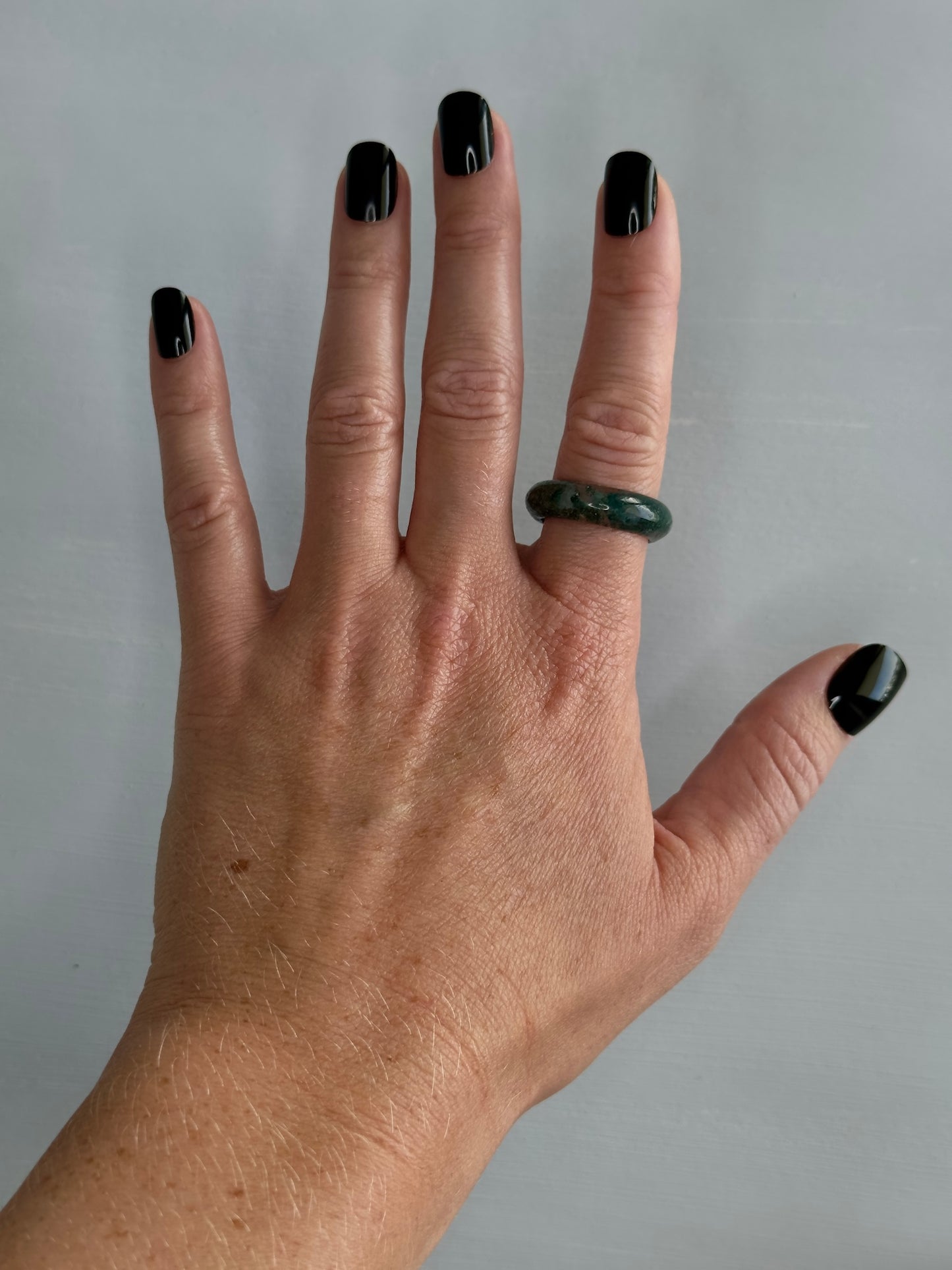 MOSS AGATE RING