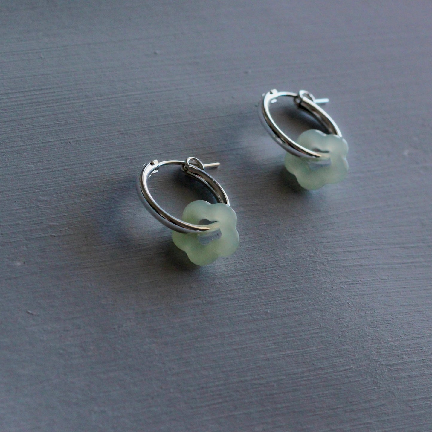 JADE FLOWER EARRINGS