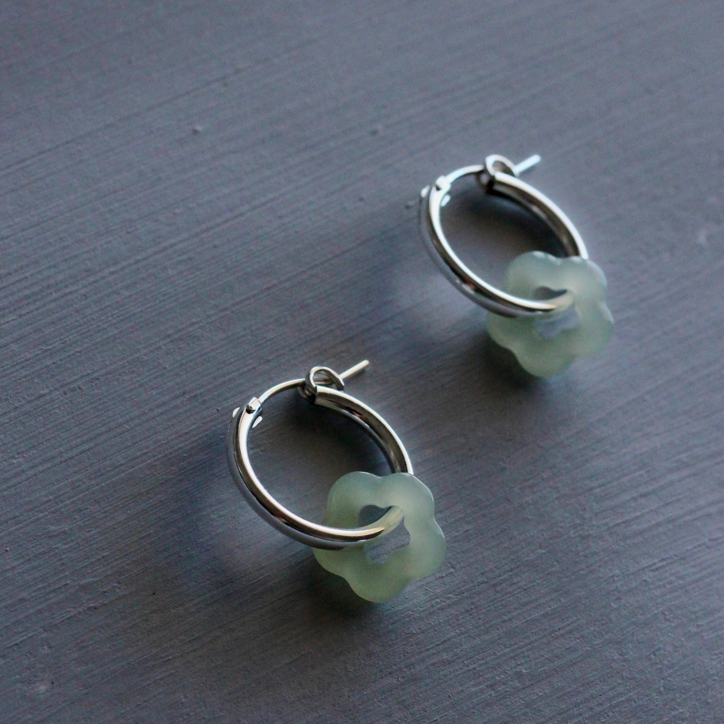 JADE FLOWER EARRINGS