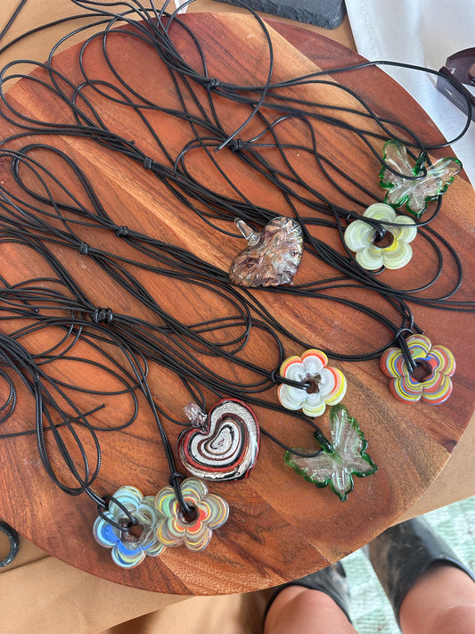 Leather Tie Up Necklaces