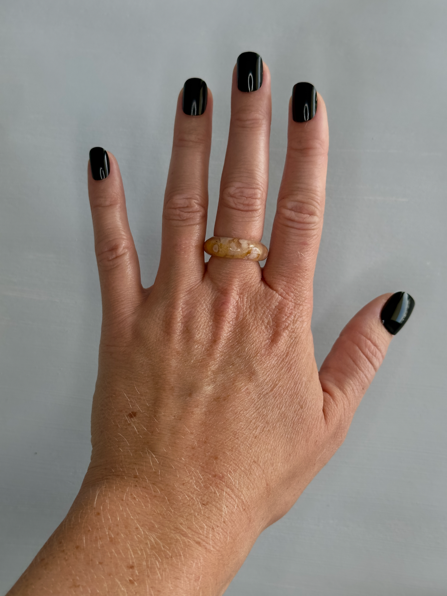 FLOWER AGATE RING
