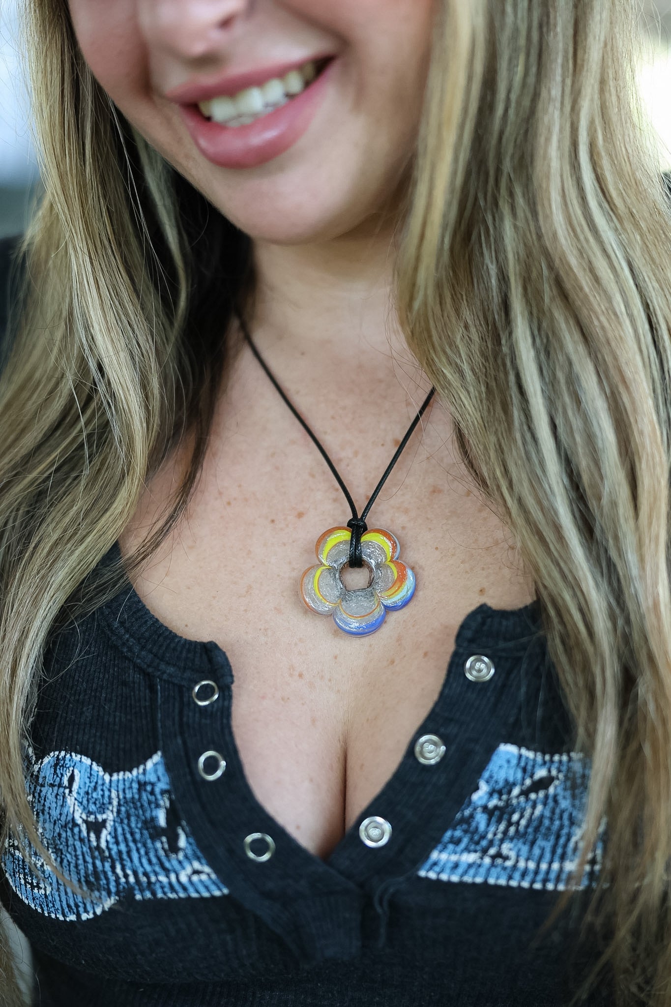 Flower Tie-Up Necklace
