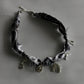 GRAY BANDANA CHARM NECKLACE