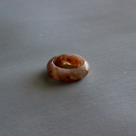 FLOWER AGATE RING