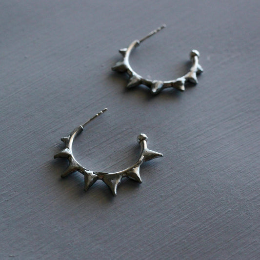 SPIKEY HOOP EARRINGS