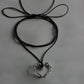 SPIKEY HEART TIE-UP NECKLACE