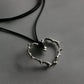 SPIKEY HEART TIE-UP NECKLACE